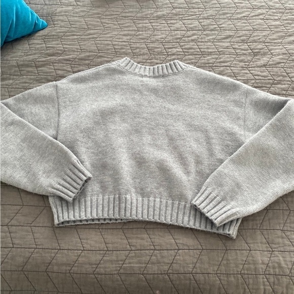 Grey Boxy Cable Knit Sweater - Elodie Women’s Size XS - Picture 5 of 5